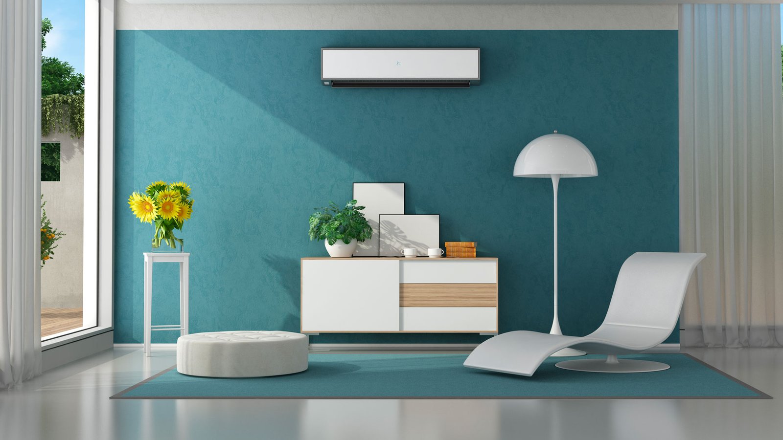 Intérieur luxe moderne turquoise - Gestion locative premium Airbnb Cannes