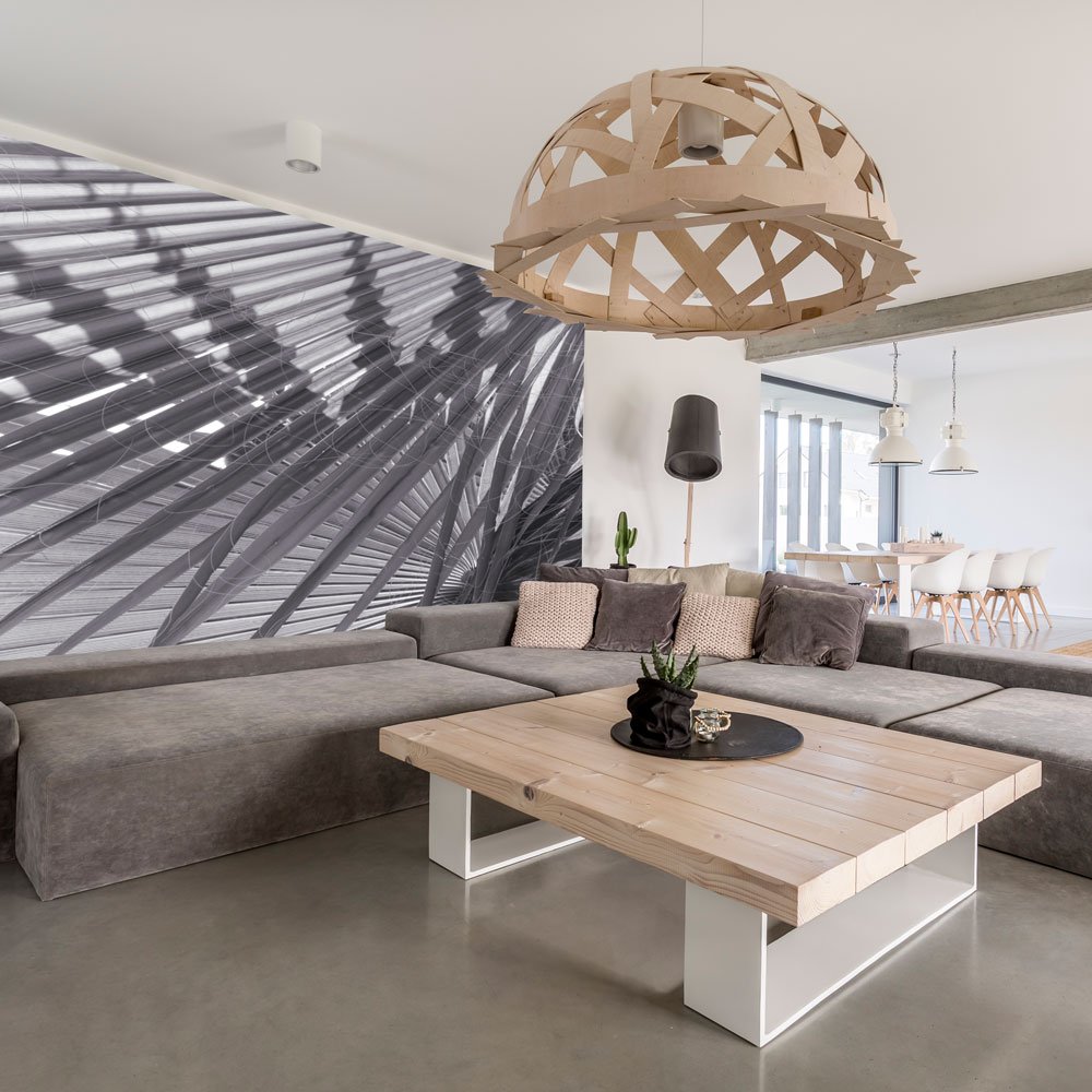 Salon moderne luxe canapé gris - Location Airbnb haut de gamme Cannes